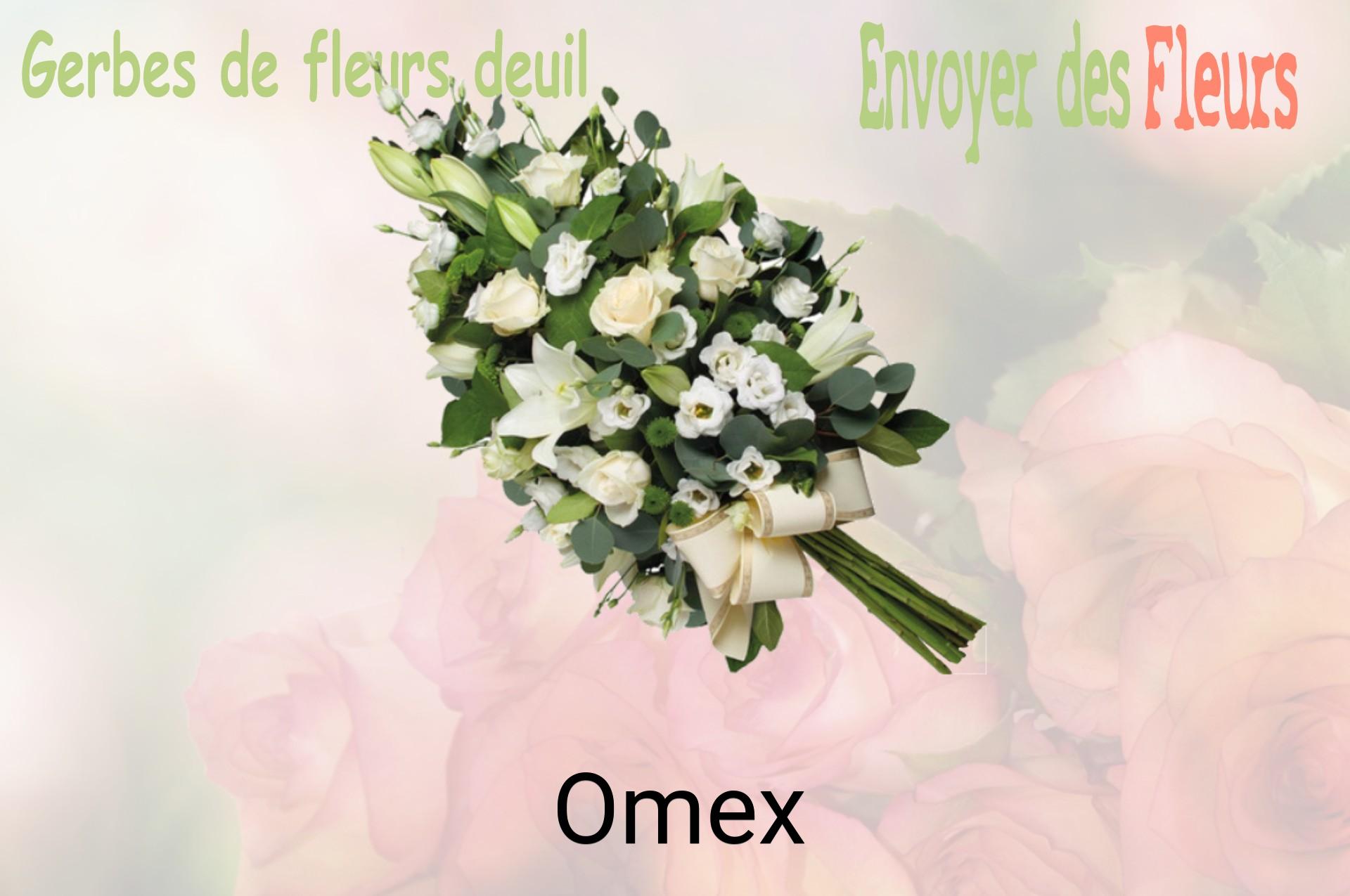 Gerbe de fleurs de deuil livrée à Omex